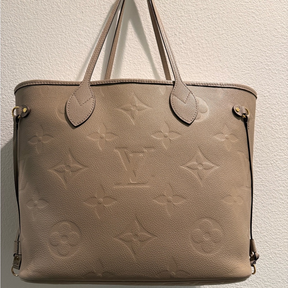 Louis Vuitton Taupe Embossed Monogram Cabas Tote Empriente - Picture 2 of 12